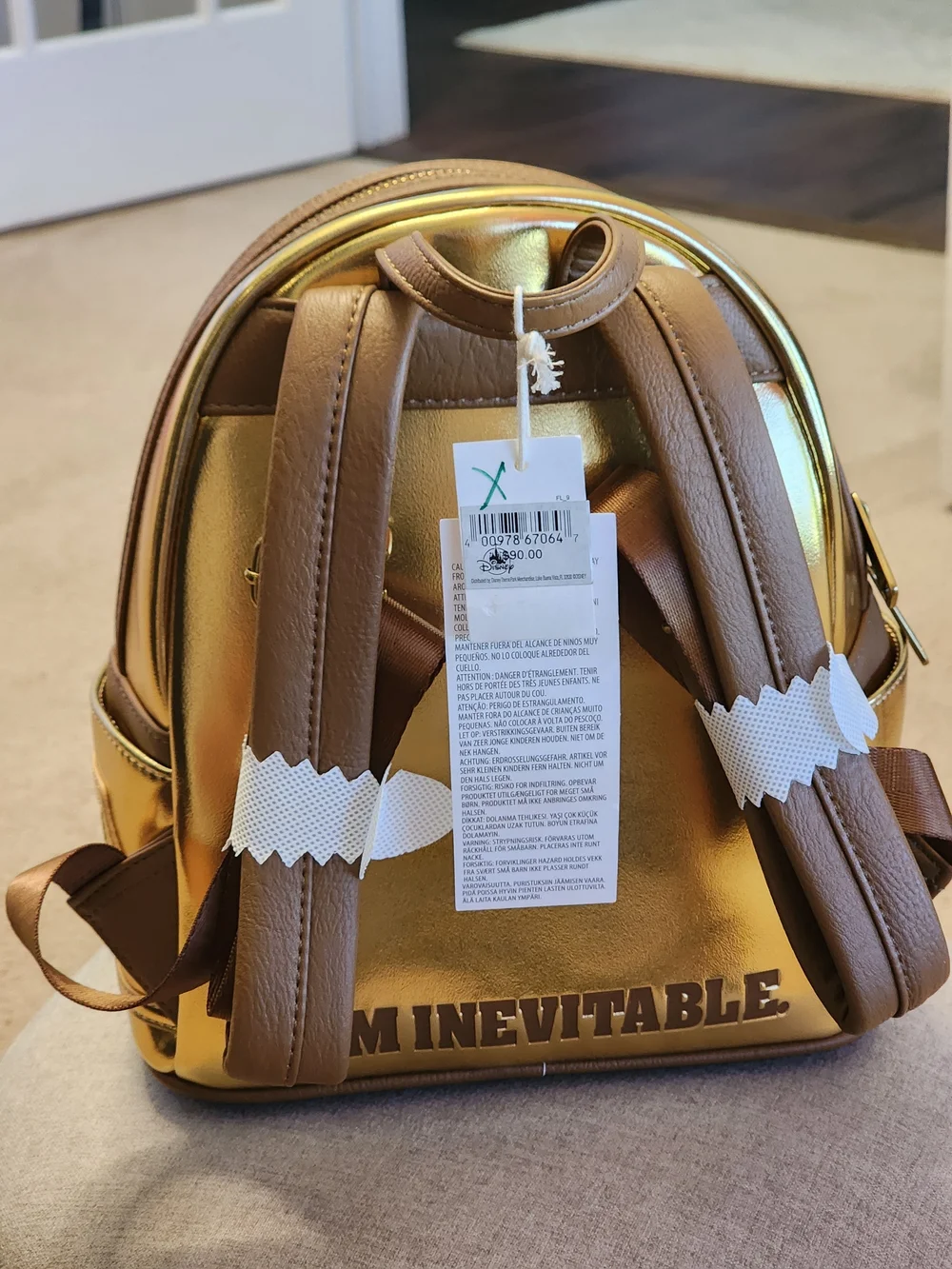 Marvel Infinity Gauntlet Gold Mini Backpack - Picture 5 of 11